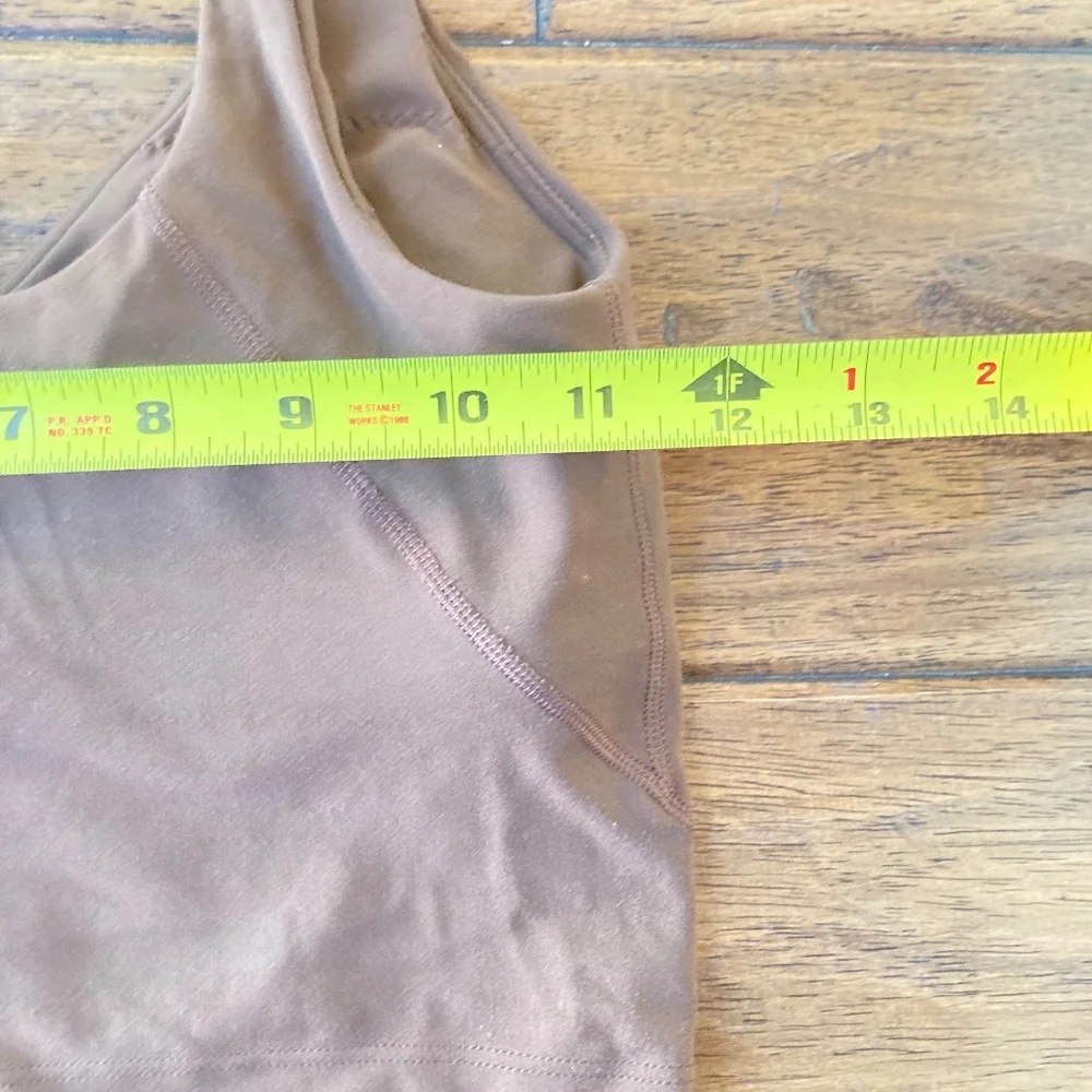 lululemon Align Tank Brown Cropped Built-In Bra V-Neck Sleeveless Size 2